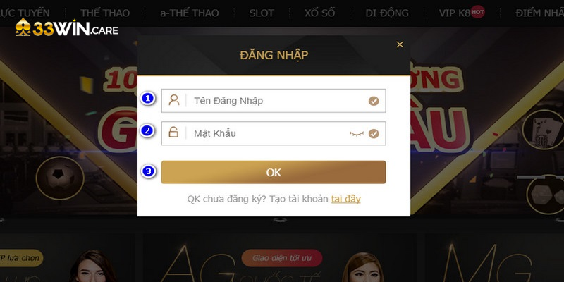 Hướng dẫn đăng nhập 33WIN cực đơn giản cho người mới